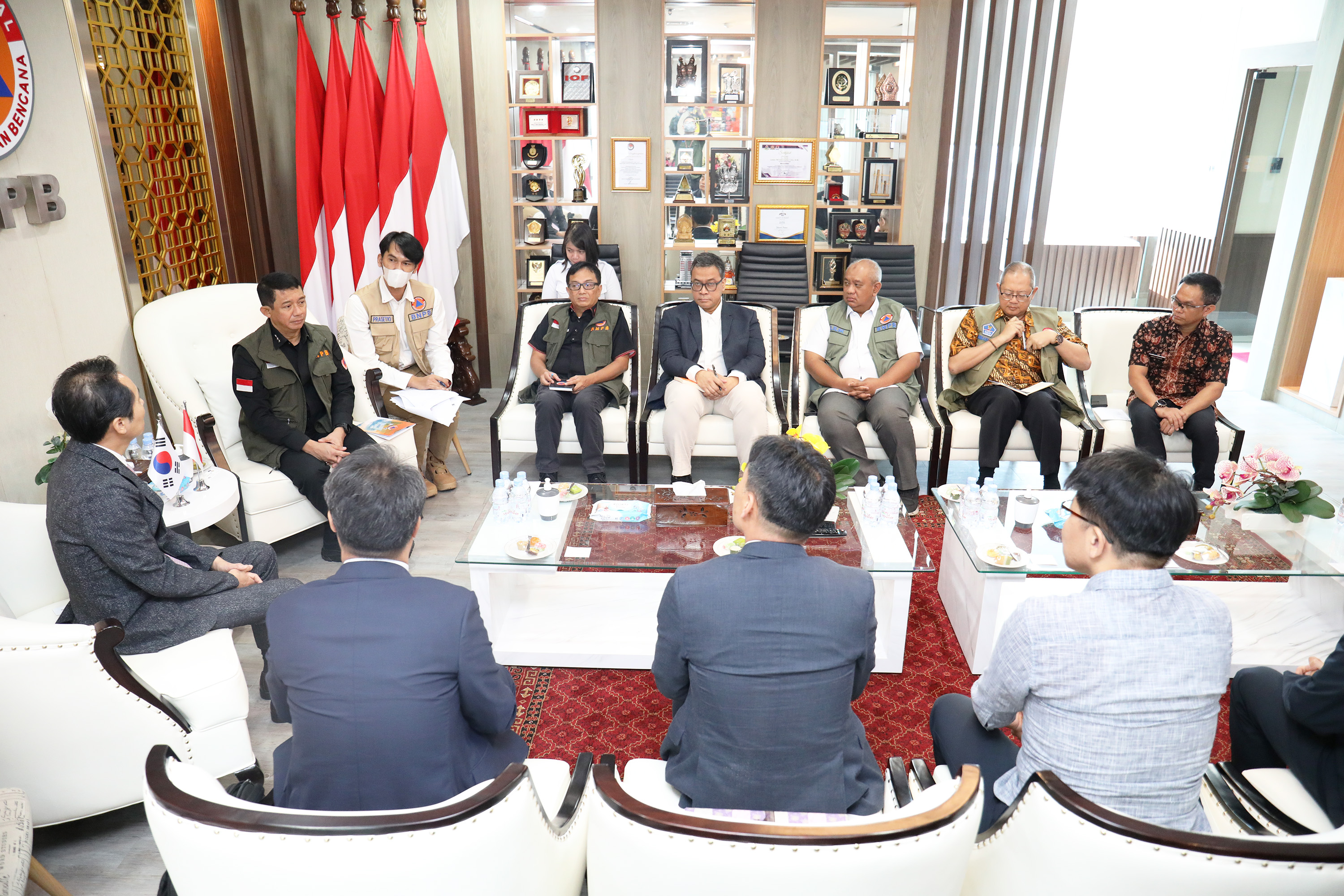 Audiensi antara BNPB dengan KISTI di Graha BNPB, Jakarta, Rabu (31/5).